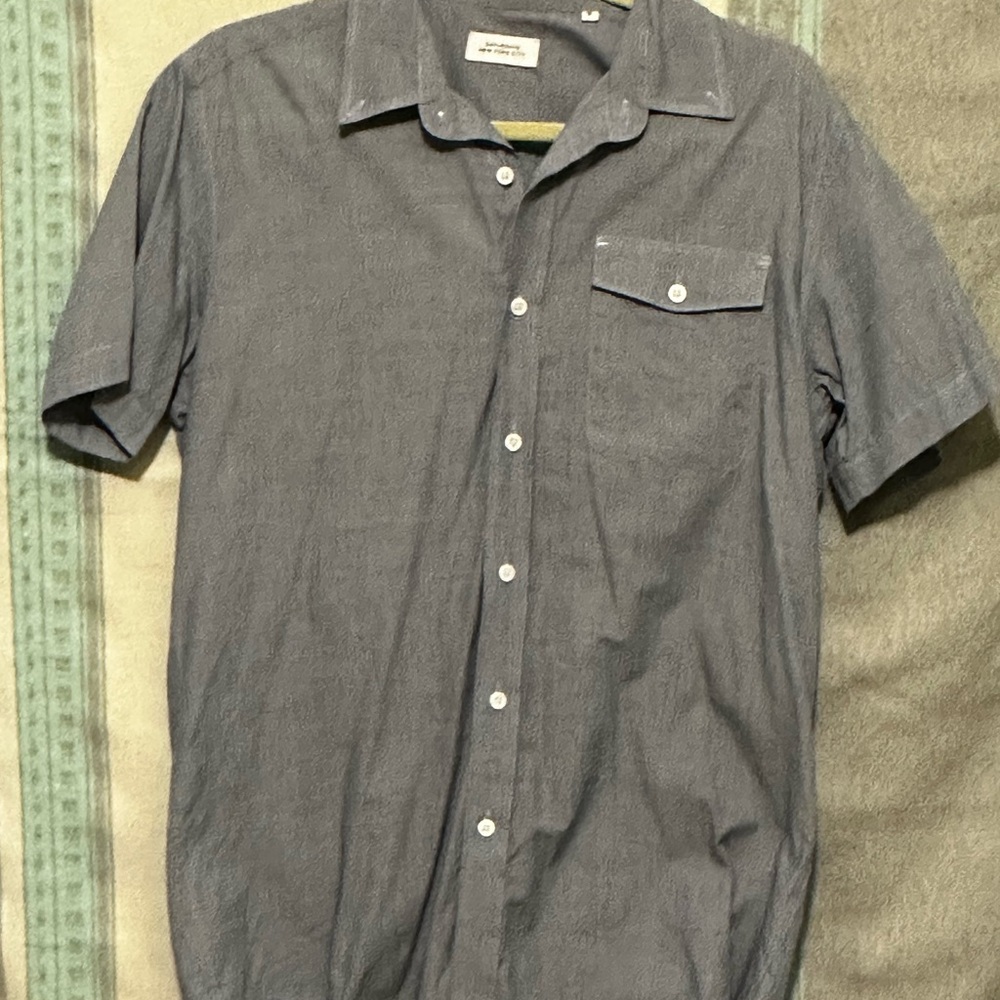 Saturdays New York City Gray Casual Button Down Shirt